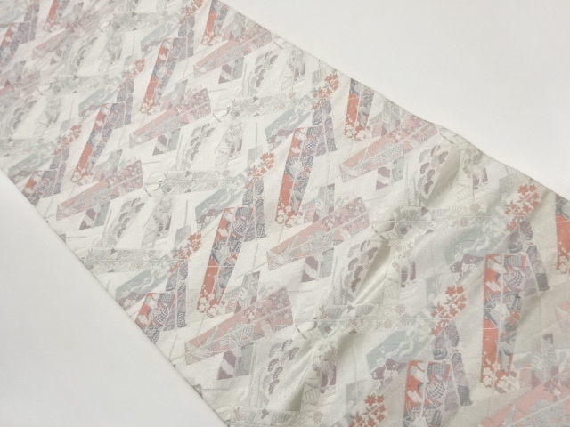 JAPANESE FUKURO OBI / WOVEN FLOWERS